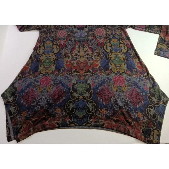 SOFT SURROUNDINGS FALL FLORAL PAISLEY SOFT PRINTED COZY BOHO OVERSIZED TUNIC SML - Picture 10 of 11